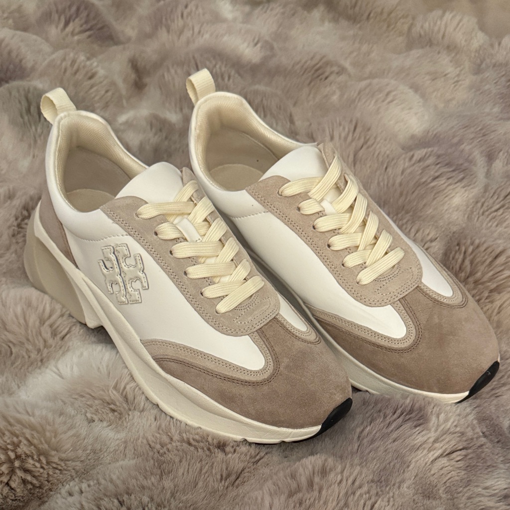 Tory Burch Beige And White Sneakers